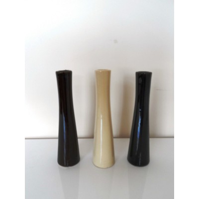 Small 20cm Porcelain Bud Vase In Black Coffee Or Cream for artificial stems    291790336547